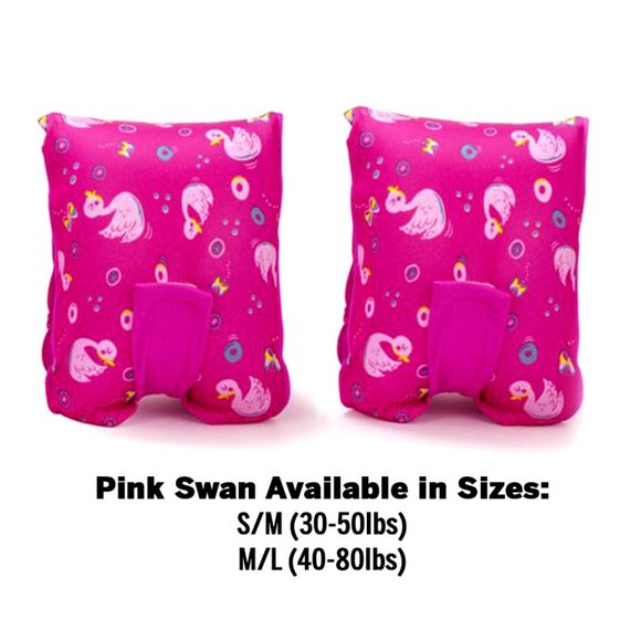 Fabric Arm Floats, Pink Swan – S/M or M/L - Picture 2 of 5